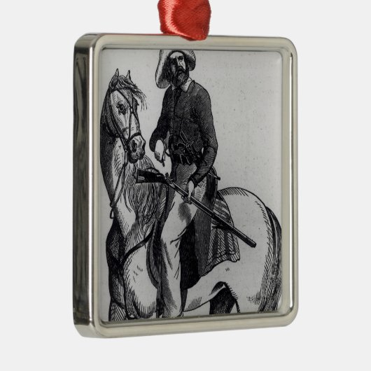 A Texas Ranger Metalen Ornament (Rechts)