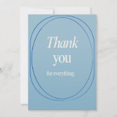 A thank you card for different occasions in blue bedankkaart (Voorkant)