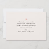 A Thankful Heart Baby Shower Photo Bedankkaart (Achterkant)