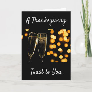 A **THANKSGIVING TOAST** FEESTDAGEN KAART