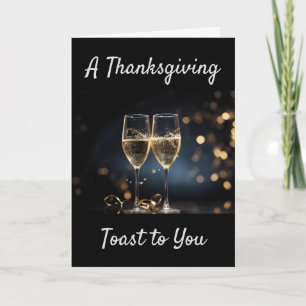 A **THANKSGIVING TOAST** FEESTDAGEN KAART