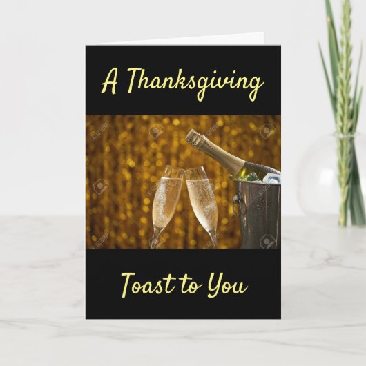 A **THANKSGIVING TOAST** FEESTDAGEN KAART (Voorkant)