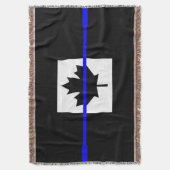 A Thin Blue Line Canadese vlag Deken (Voorkant Verticaal)