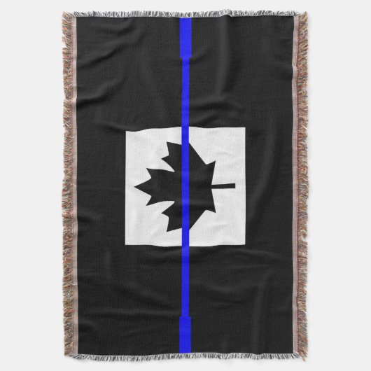 A Thin Blue Line Canadese vlag Deken (Voorkant Verticaal)