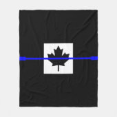 A Thin Blue Line Canadese vlag Fleece Deken (Voorkant)