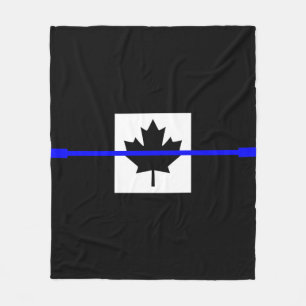 A Thin Blue Line Canadese vlag Fleece Deken