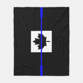 A Thin Blue Line Canadese vlag Fleece Deken (Voorkant)