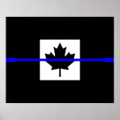 A Thin Blue Line Canadese vlag Poster (Voorkant)