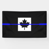 A Thin Blue Line Canadese vlag Spandoek (Horizontaal)