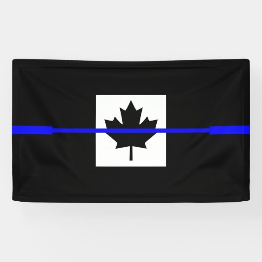 A Thin Blue Line Canadese vlag Spandoek (Horizontaal)