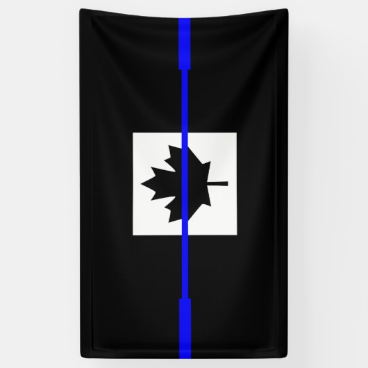 A Thin Blue Line Canadese vlag Spandoek (Verticaal)