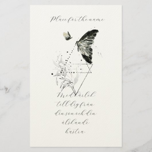 A thoughtfully designed sympathy card briefpapier (Achterkant)