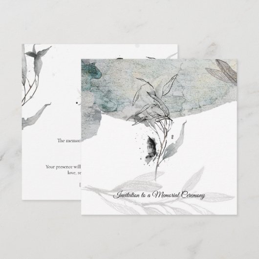 A thoughtfully designed sympathy card kaart (Voorkant / Achterkant)