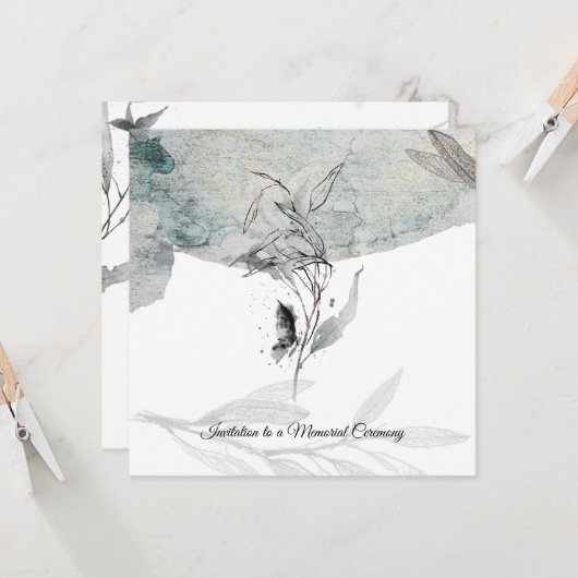 A thoughtfully designed sympathy card kaart (Voorkant / Achterkant in situ)