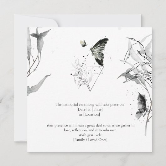 A thoughtfully designed sympathy card kaart (Achterkant)