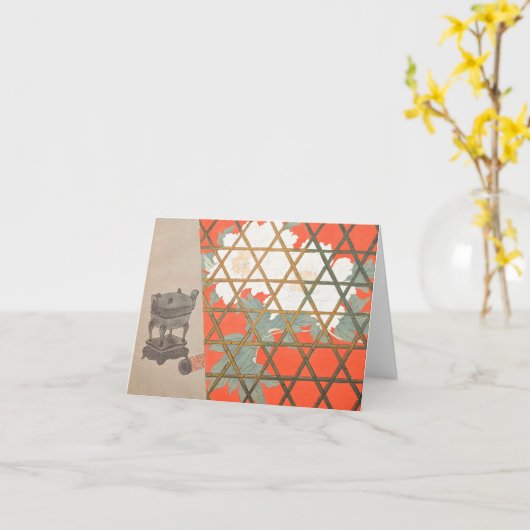 "A Thousand Grasses 5“ Kamisaka Sekka Ukiyo-E   Kaart (Gele Bloem)