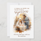 A Thrill of Hope beroemd gemaakt door Christmas Ca Feestdagenkaart (Voorkant)