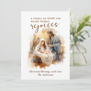 A Thrill of Hope beroemd gemaakt door Christmas Ca Feestdagenkaart