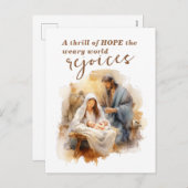 A Thrill of Hope beroemd gemaakt door Christmas Ca Feestdagenkaart (Voorkant / Achterkant)