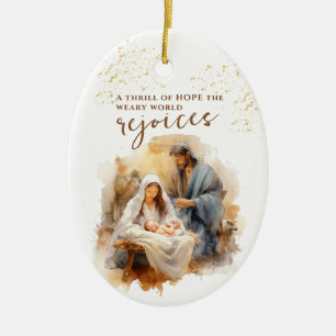 A Thrill of Hope beroemd gemaakt door Christmas Ca Keramisch Ornament