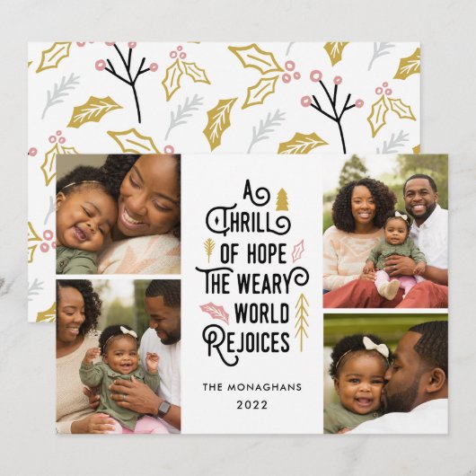 A Thrill of Hope | Foto van collage Feestdagenkaart (Voorkant / Achterkant)