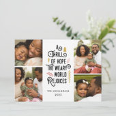 A Thrill of Hope | Foto van collage Feestdagenkaart (Staand voorkant)