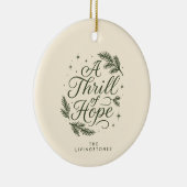 A Thrill of Hope Green Religious Keramisch Ornament (Rechts)