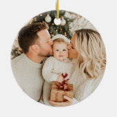 A Thrill of Hope Green Religious Photo Keramisch Ornament (Achterkant)