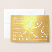 A Thrill of Hope Holiday Dove Peace & Joy 1 Foto Folie Kaarten (Voorkant met envelop)