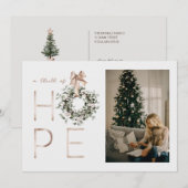 A Thrill of Hope kerstvakantie fotokaart Kaart (Voorkant / Achterkant)