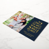 A Thrill of Hope | Moderne kerstfoto Folie Feestdagenkaart (Gedraaid)