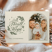 A Thrill of Hope Religious Photo Feestdagenkaart