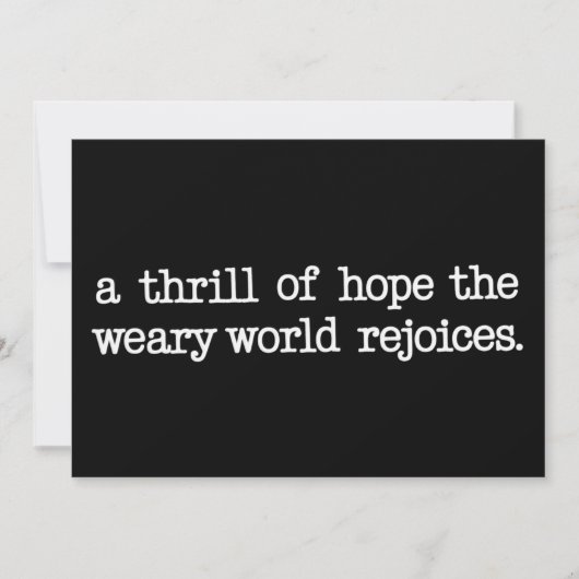 A Thrill Of Hope The Weary World Rejoices Christ Feestdagenkaart (Voorkant)