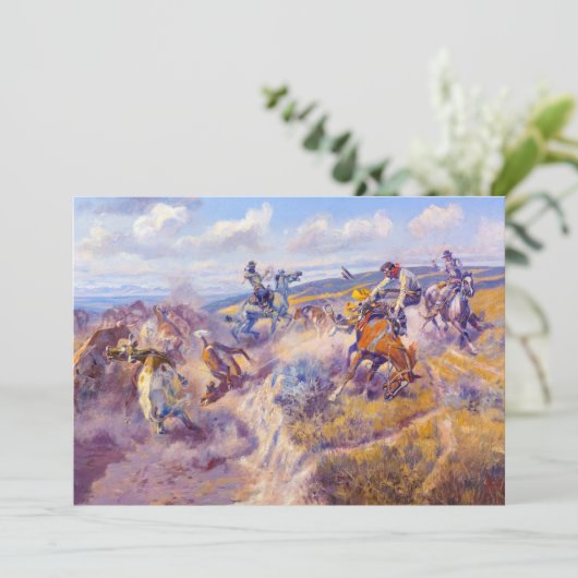 A Tight Dally and a Loose Latigo van C.M. Russell Bedankkaart (Staand voorkant)