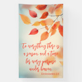 A Time for Every Purpose Ecclesiastes 3:1 Spandoek (Verticaal)