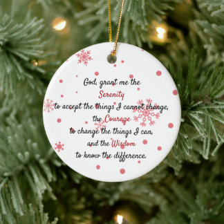 A timeless serenity prayer keramisch ornament