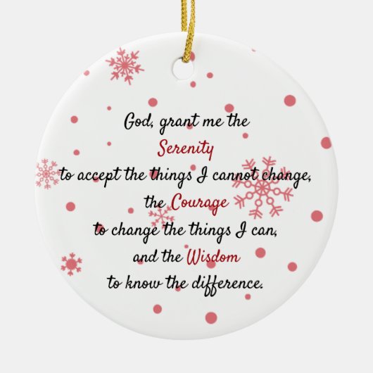 A timeless serenity prayer keramisch ornament (Voorkant)