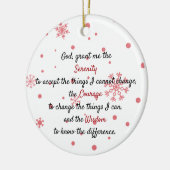 A timeless serenity prayer keramisch ornament (Links)