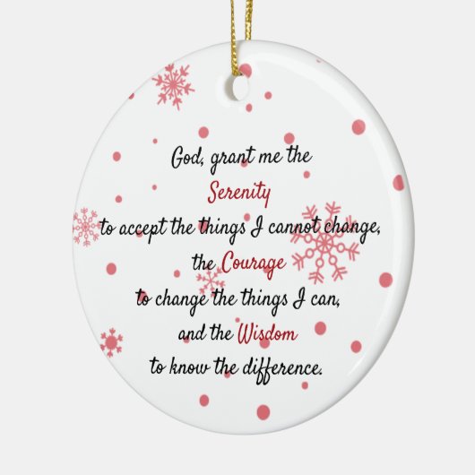A timeless serenity prayer keramisch ornament (Links)