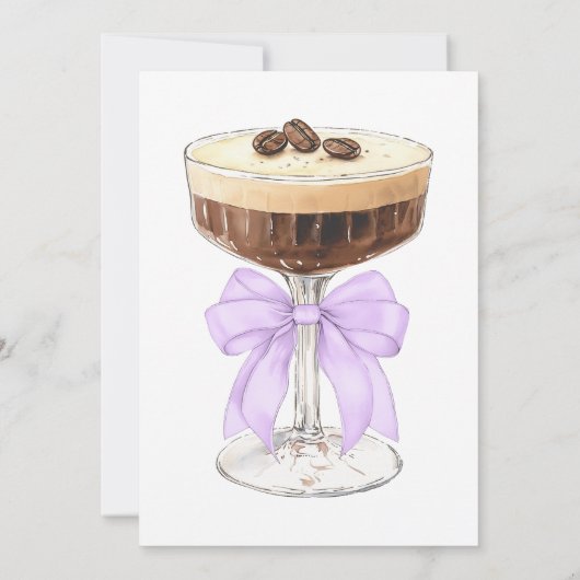 A Tini Bit Closer Bow Espresso Martini Bridal Kaart (Achterkant)