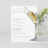 A tini Bit Closer-Martini Bridal Shower Kaart (Staand voorkant)