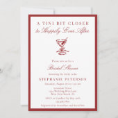 A Tini Bit Closer Old Money Martini Bridal Shower Kaart (Voorkant)