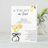 A Tini Bit In Love Lemon Martini Bridal Shower Kaart (Staand voorkant)