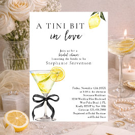 A Tini Bit In Love Lemon Martini Bridal Shower Kaart