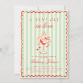 A Tini Bit In Love  Martini Vrijgezellenfeest Kaart (Voorkant)