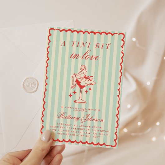 A Tini Bit In Love Martini Vrijgezellenfeest Kaart