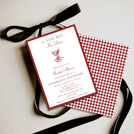 A Tini Bit In Love Old Money Martini Bridal Shower Kaart