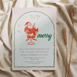 A Tini Bit Merry Christmas Cocktail Party Folie Uitnodiging