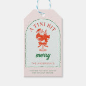 A Tini Bit Merry Christmas Santa Claus Cadeaulabel (Voorkant)
