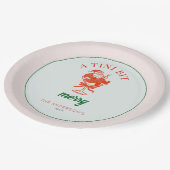 A Tini Bit Merry Christmas Santa Claus Papieren Bordje (Gekanteld)